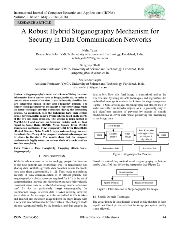 (PDF) A Robust Hybrid Steganography Mechanism for Security in Data ...