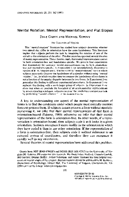 Coglab mental rotation summary essay image