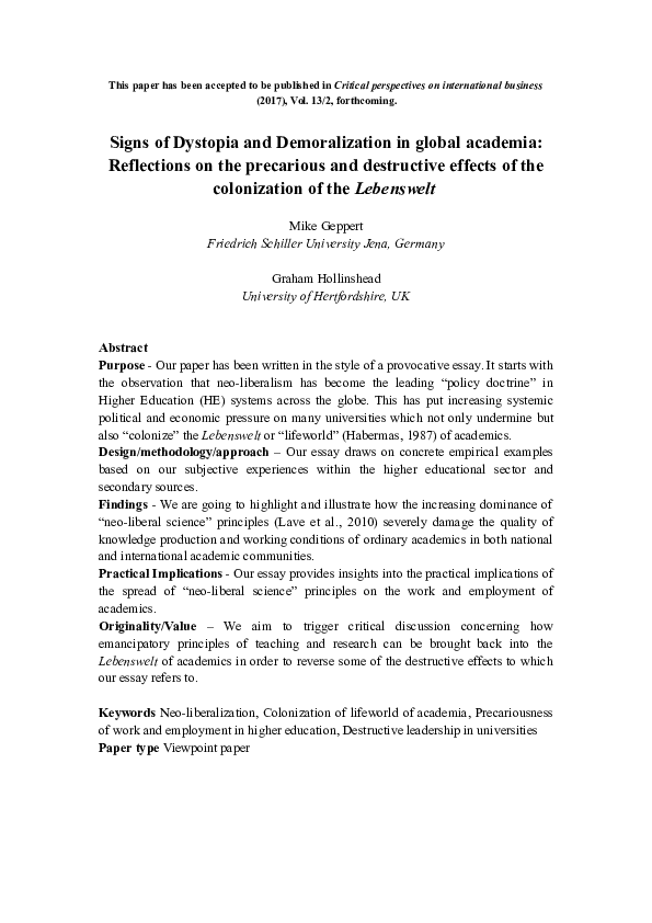 Demoralization essay picture