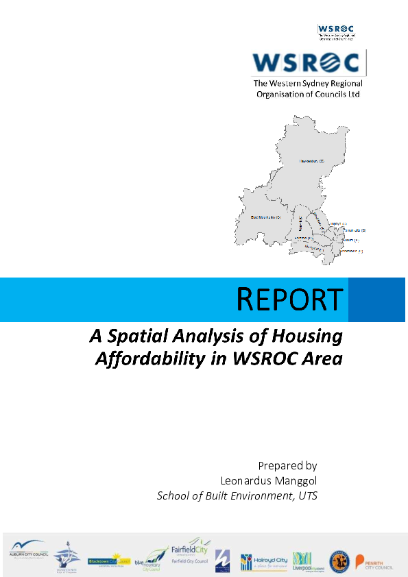 (PDF) A Spatial Analysis of Housing Affordability in WSROC Area