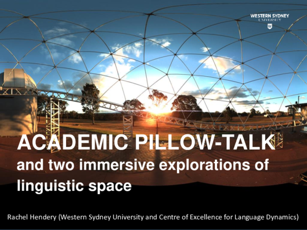 Pdf Academic Pillow Talk And Two Immersive Explorations Of