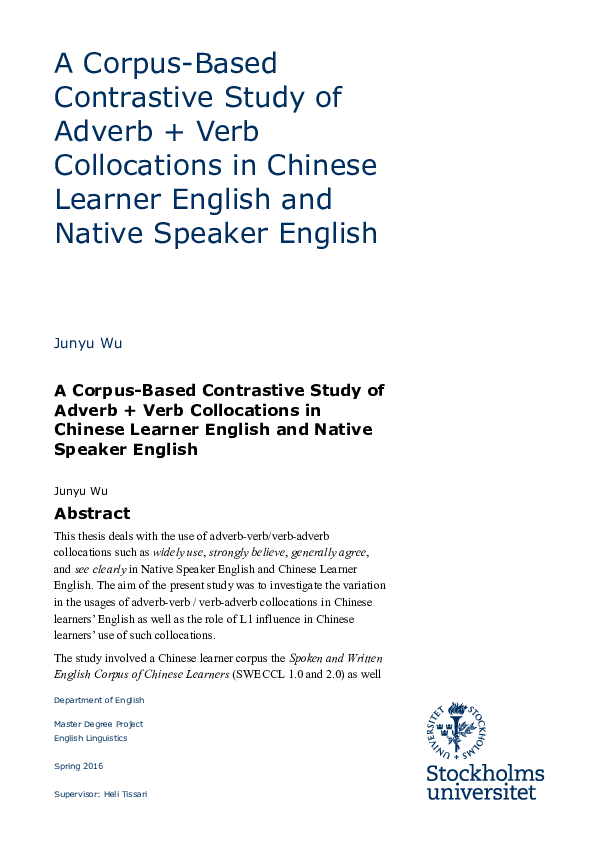 (DOC) A Corpus-Based Contrastive Study of Adverb + Verb Collocations in ...