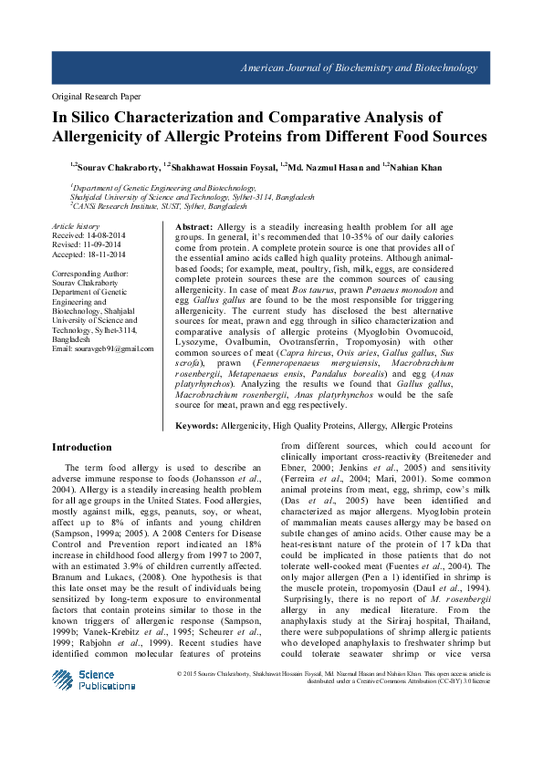 (PDF) In Silico Characterization and Comparative Analysis of ...
