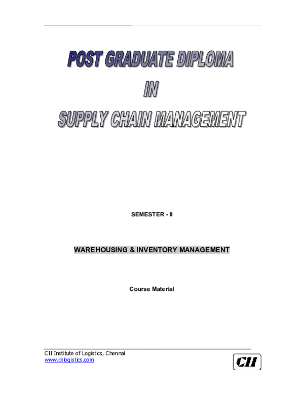 diploma in inventory management