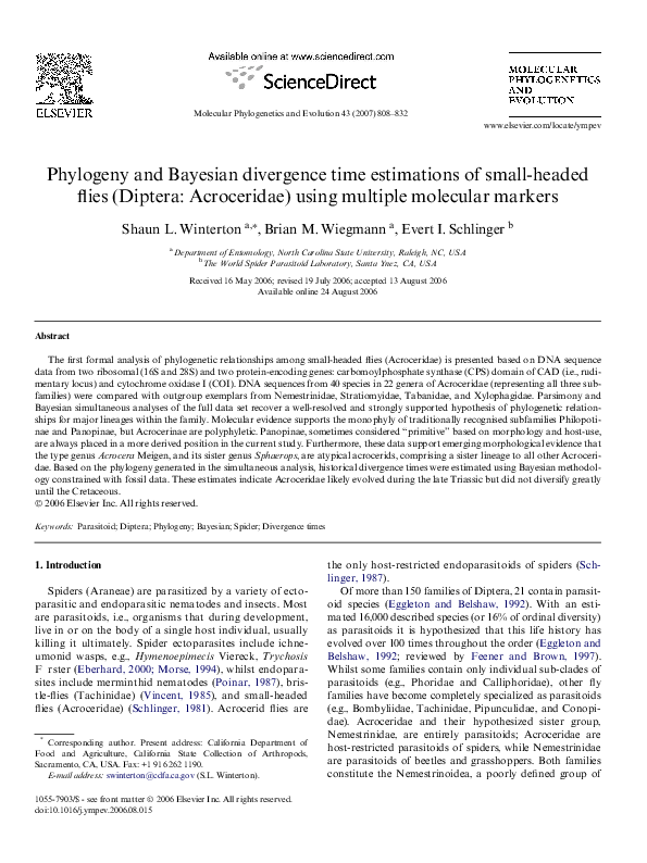 (PDF) Phylogeny and Bayesian divergence time estimations of small ...