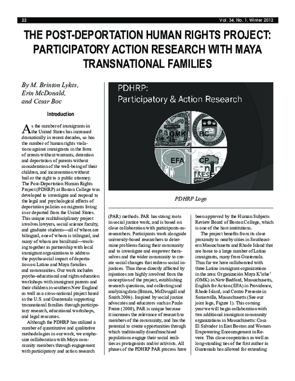 (PDF) Post-Deportation Human Rights Project: PAR with Maya ...