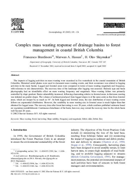 Slump mass wasting picture