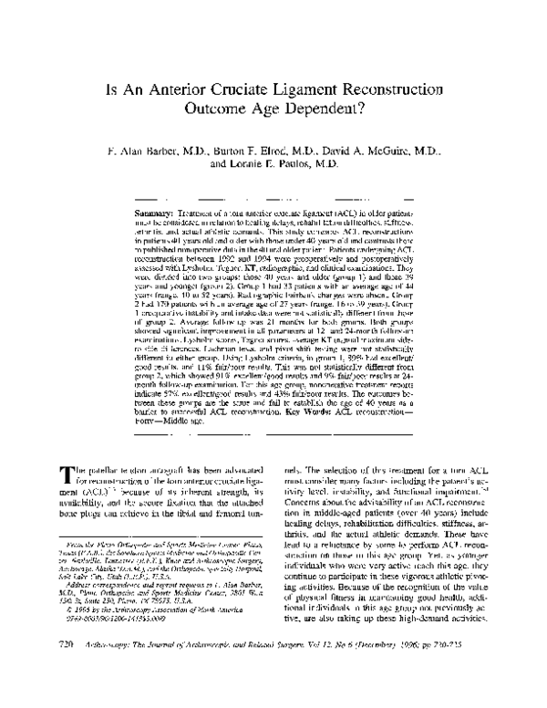 (PDF) Comparable clinical and functional after anterior