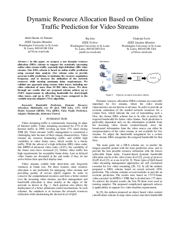 (PDF) Dynamic resource allocation based on online traffic prediction ...