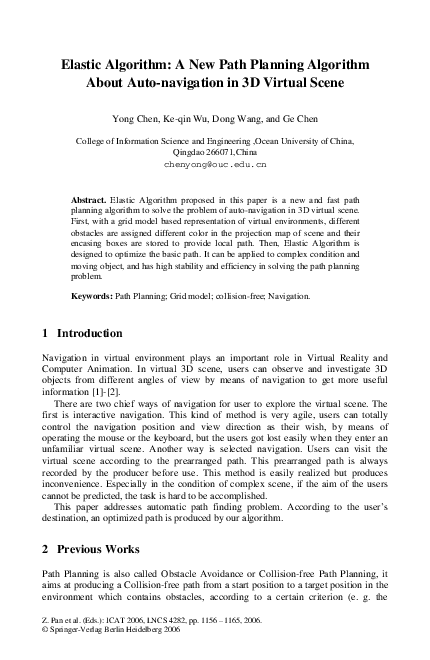 (PDF) Elastic Algorithm: A New Path Planning Algorithm About Auto ...