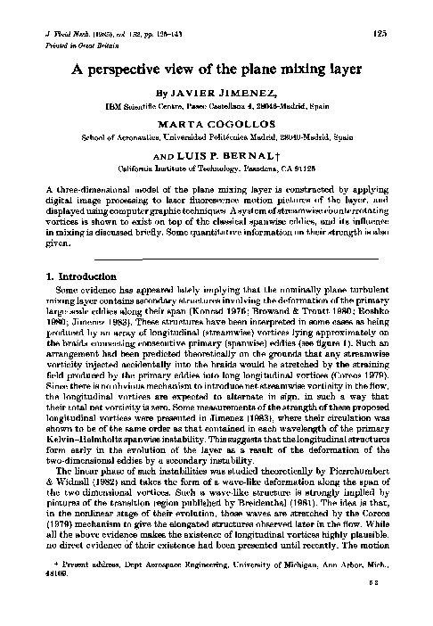(PDF) A perspective view of the plane mixing layer