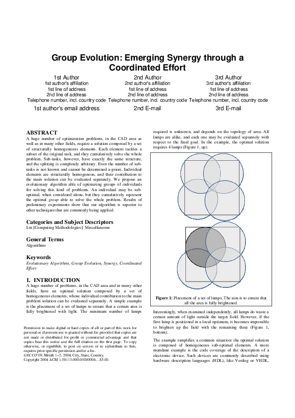 (PDF) Group evolution: Emerging synergy through a coordinated effort