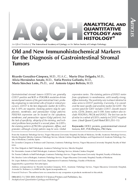 (PDF) Old and new immunohistochemical markers for the diagnosis of ...