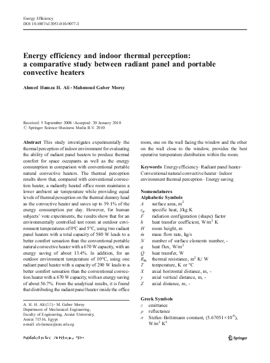 (PDF) Energy efficiency and indoor thermal perception: a comparative ...