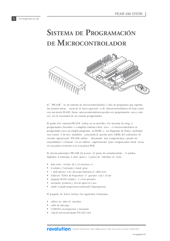 (PDF) PICAXE-28A SYSTEM