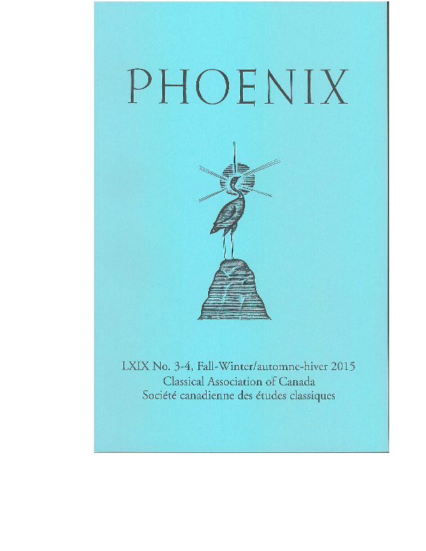 Priests and Politicians: rex sacrorum and flamen Dialis in Middle Republican Politics (Phoenix, Winter 2015)