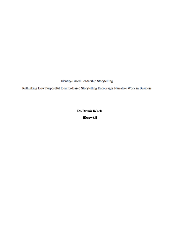 (PDF) Dr. Dennis Rebelo [Essay #3] 