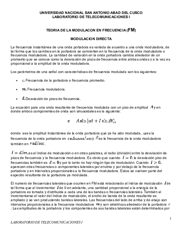 (DOC) LABORATORIO DE TELECOMUNICACIONES I TEORIA DE LA MODULACON EN ...