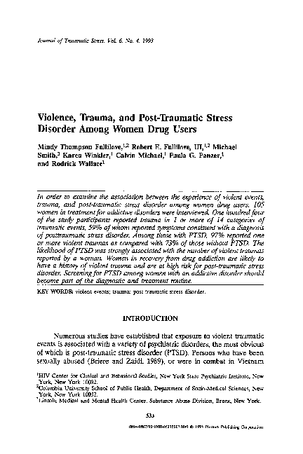 Essay about trauma effects image