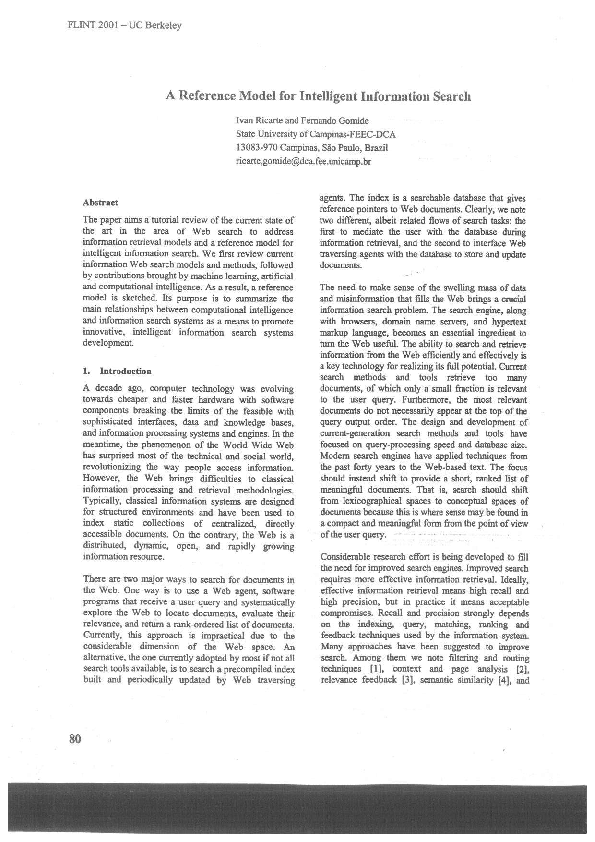 (PDF) A reference model for intelligent information search