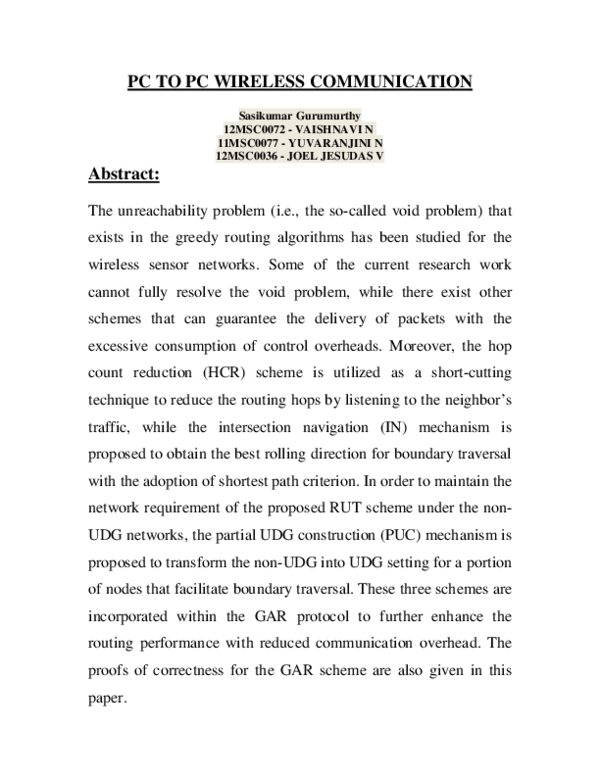 (PDF) PC TO PC WIRELESS COMMUNICATION