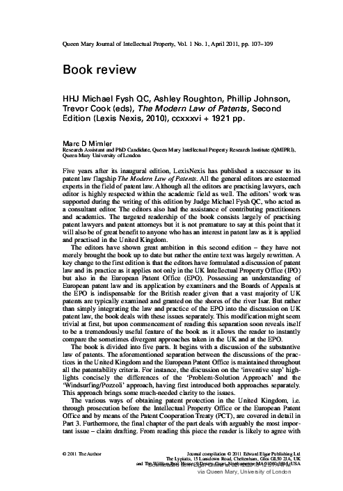 (PDF) Book review: HHJ Michael Fysh QC, Ashley Roughton, Phillip ...