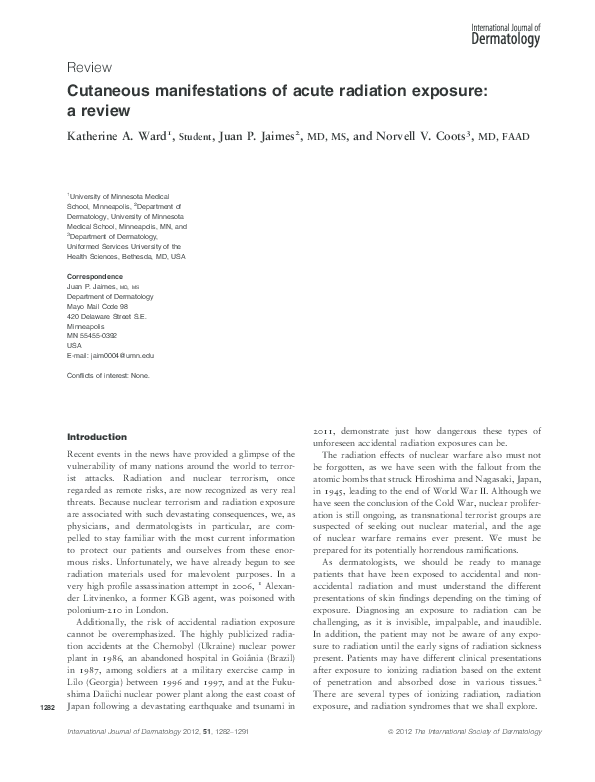 Radiation exposure levels chart image