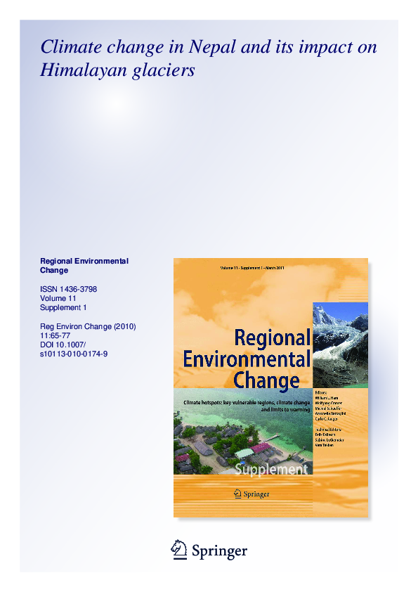 (PDF) Climate change in Nepal and its impact on Himalayan glaciers