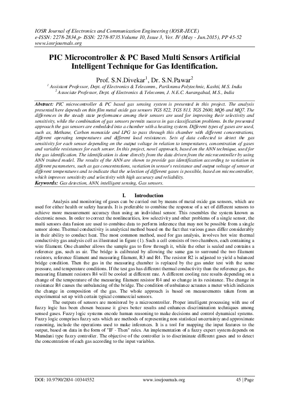 (PDF) PIC Microcontroller & PC Based Multi Sensors Artificial
