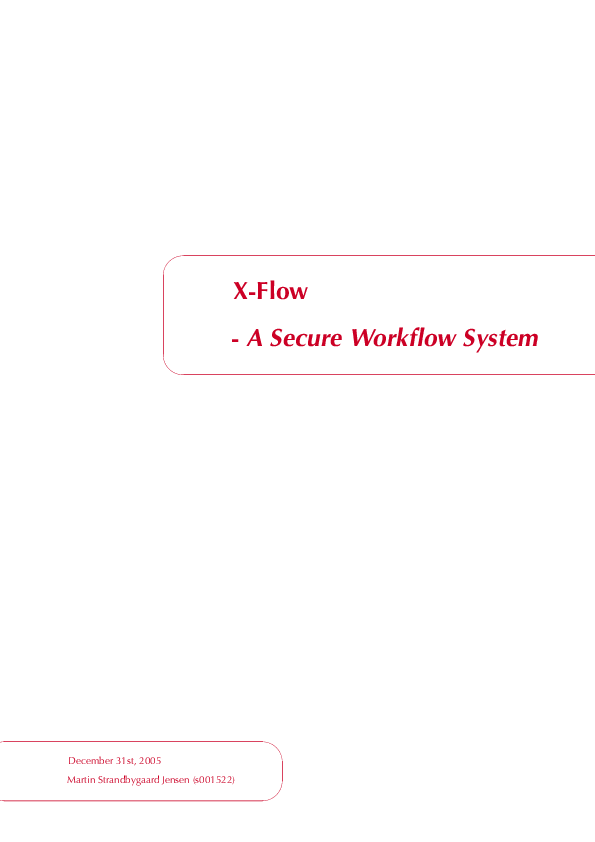 (PDF) X-Flow - A Secure Workflow System