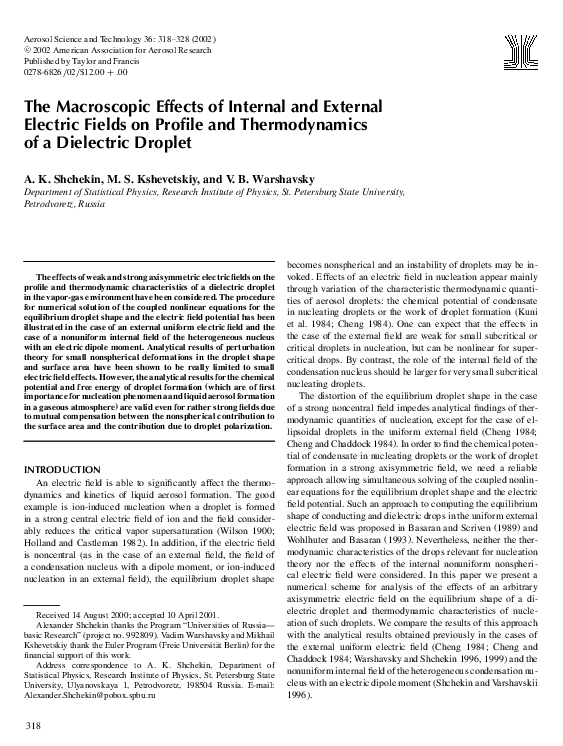 (PDF) The Macroscopic Effects of Internal and External Electric Fields ...