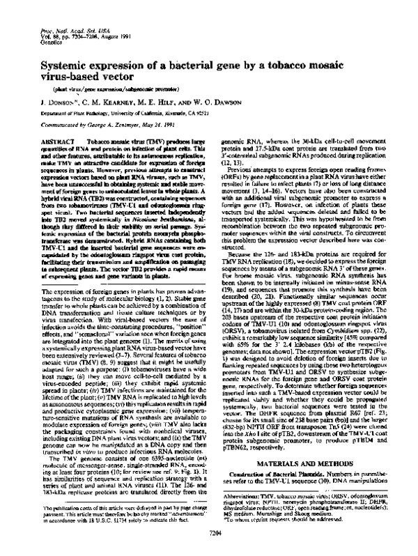 Tobacco mosaic virus pdf picture