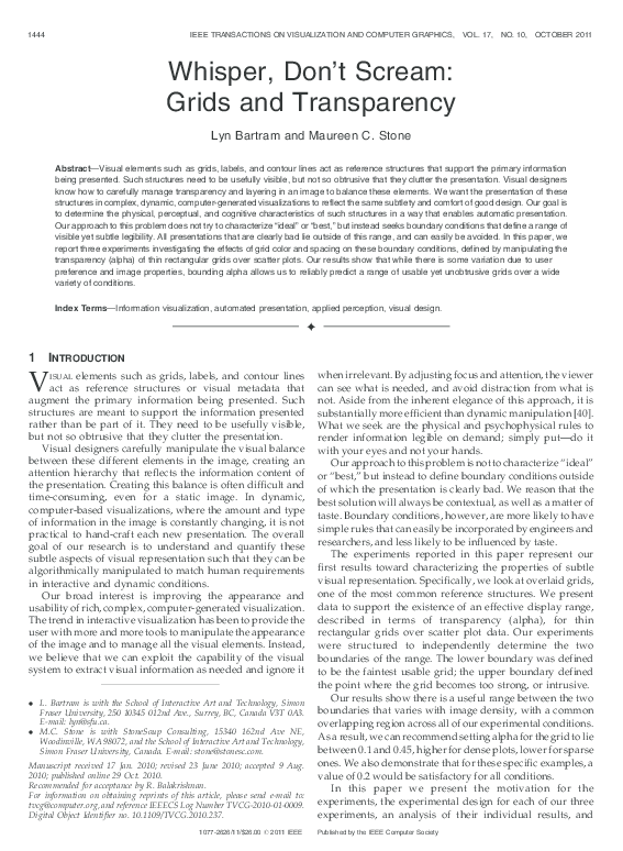 (PDF) Whisper, Don't Scream: Grids and Transparency