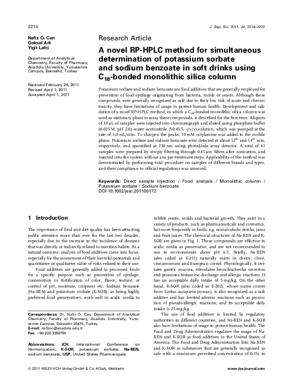 (PDF) A novel RP-HPLC method for simultaneous determination of ...