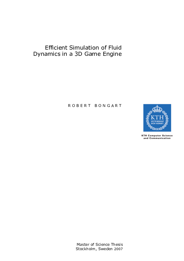  PDF Efficient Simulation Of Fluid Dynamics In A 3D Game Engine