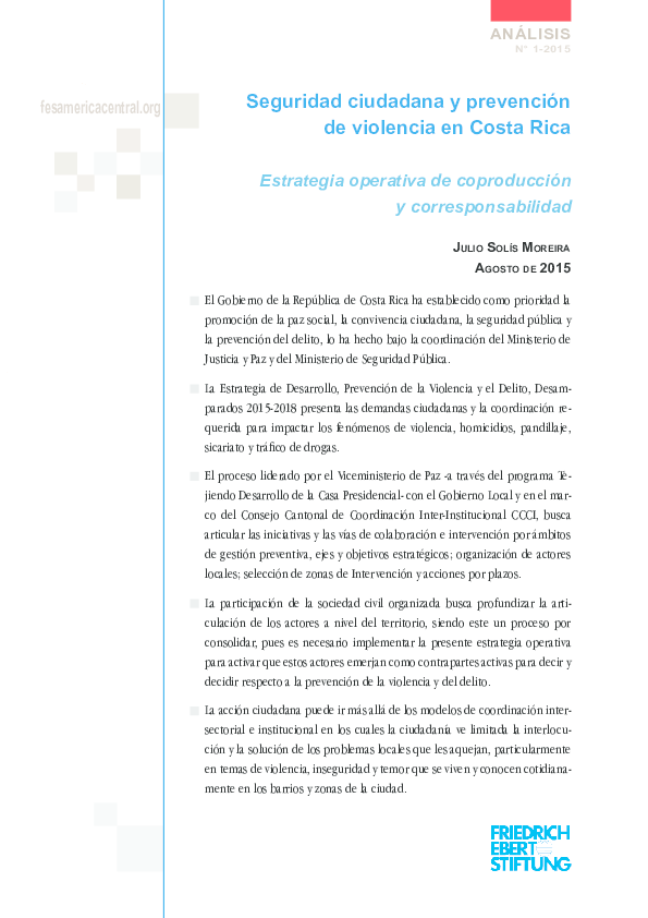 (PDF) Seguridad ciudadana y prevención de violencia en Costa Rica ...