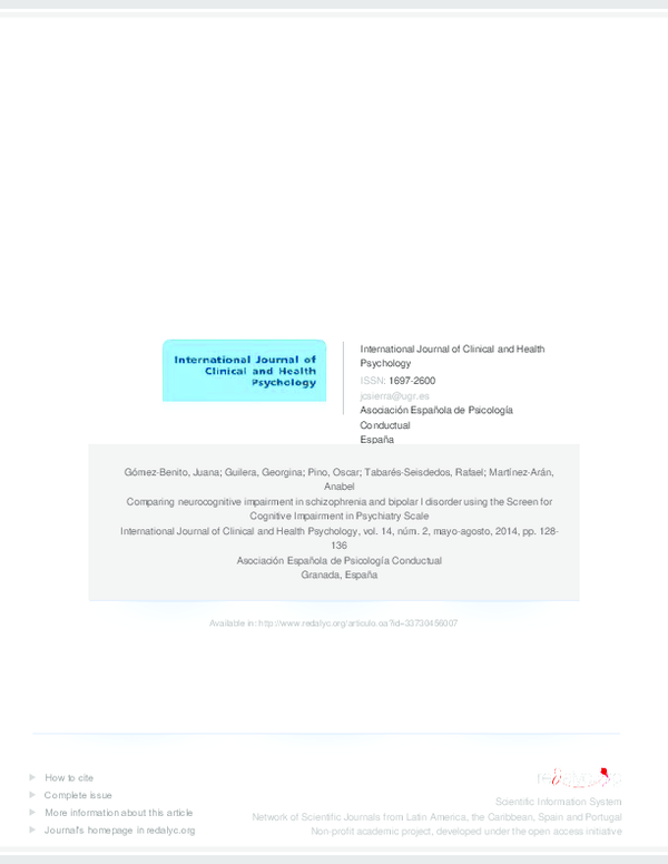 (PDF) Comparing neurocognitive impairment in schizophrenia and bipolar ...