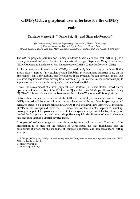 (PDF) GIMPyGUI, a graphical user interface for the GIMPy code