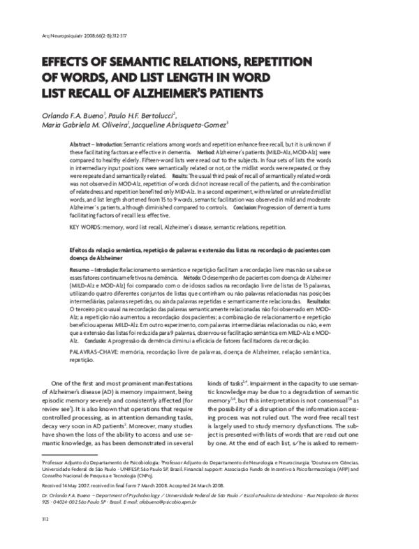 (PDF) Effects of semantic relations, repetition of words, and list ...