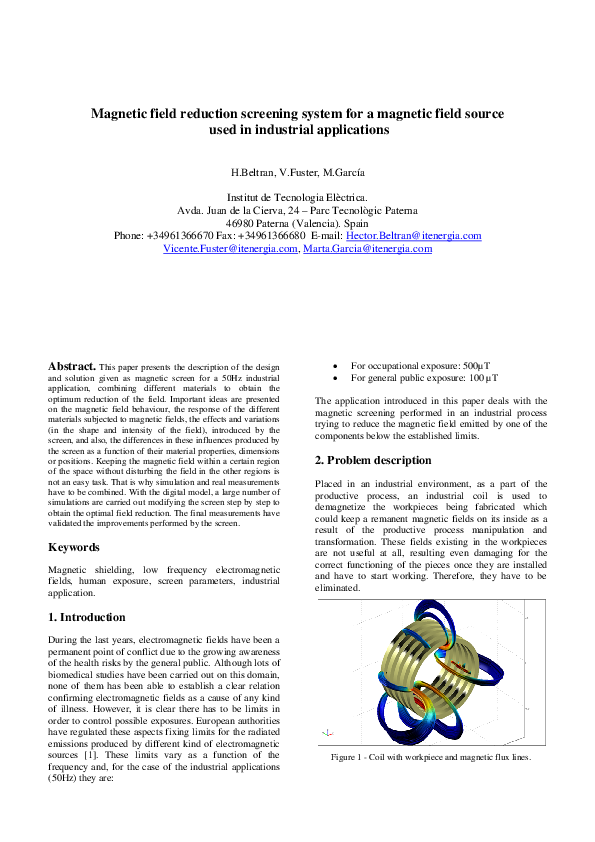 (PDF) Magnetic field reduction screening system for a magnetic field ...