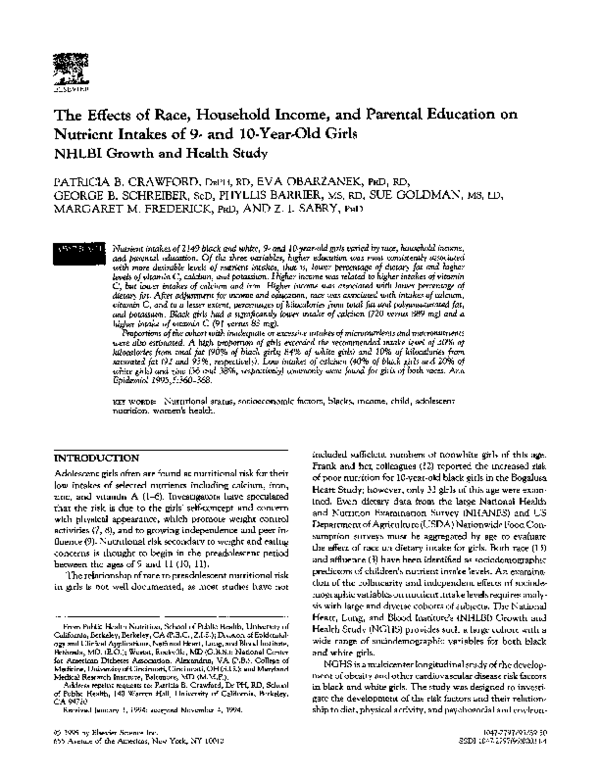 (PDF) The effects of race, household income, and parental education on ...