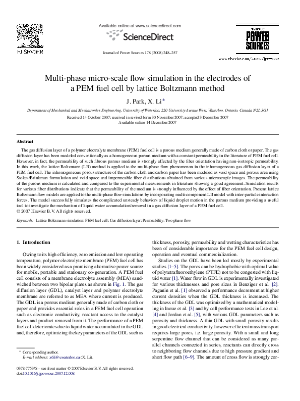 (PDF) Multiphase microscale flow simulation in the electrodes of a