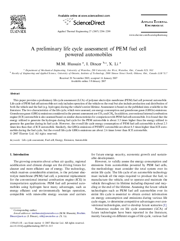 (PDF) LifeCycle Value Assessment (LCVA) of Fuel Supply Options for