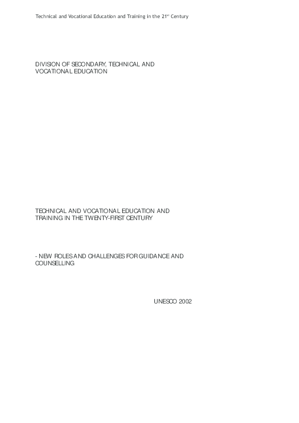 (PDF) Technical and Vocational Education and Training in the 21st ...