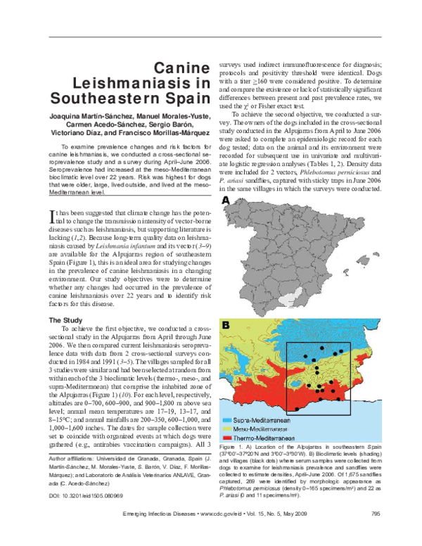 (PDF) Canine Leishmaniasis in Southeastern Spain