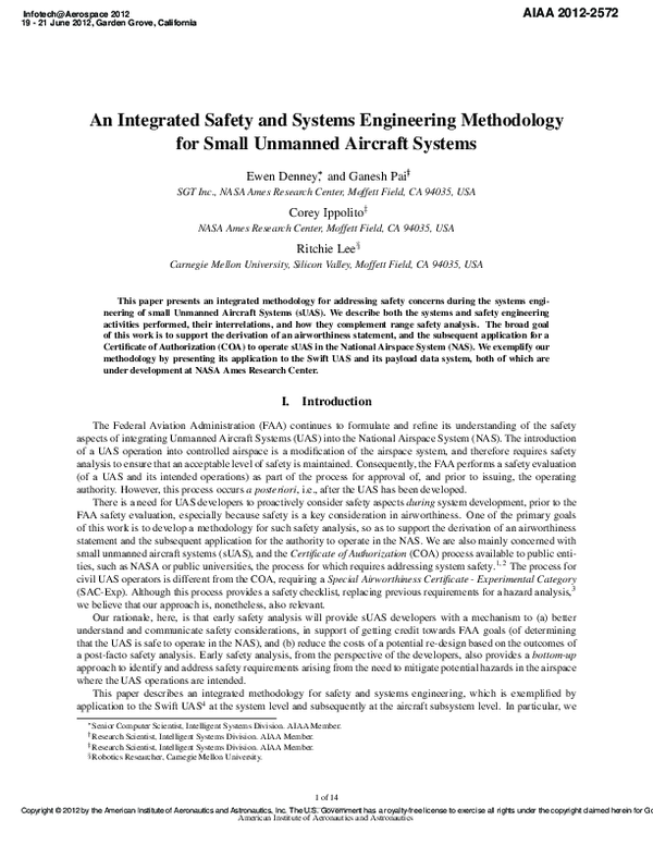 (PDF) An Integrated Safety and Systems Engineering Methodology for ...