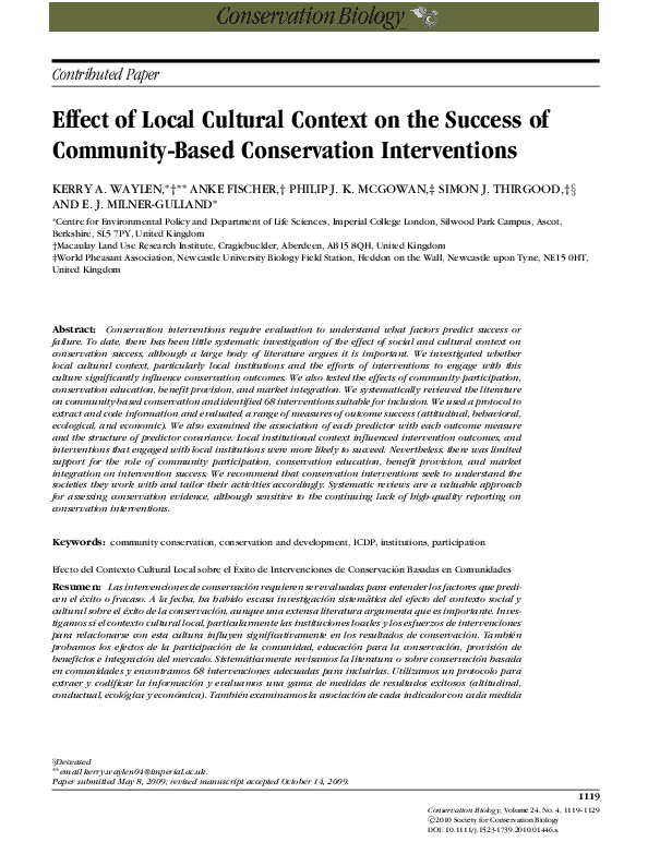 Wildlife conservation essay image