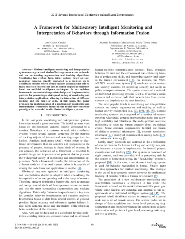 (PDF) A Framework for Multisensory Intelligent Monitoring and ...