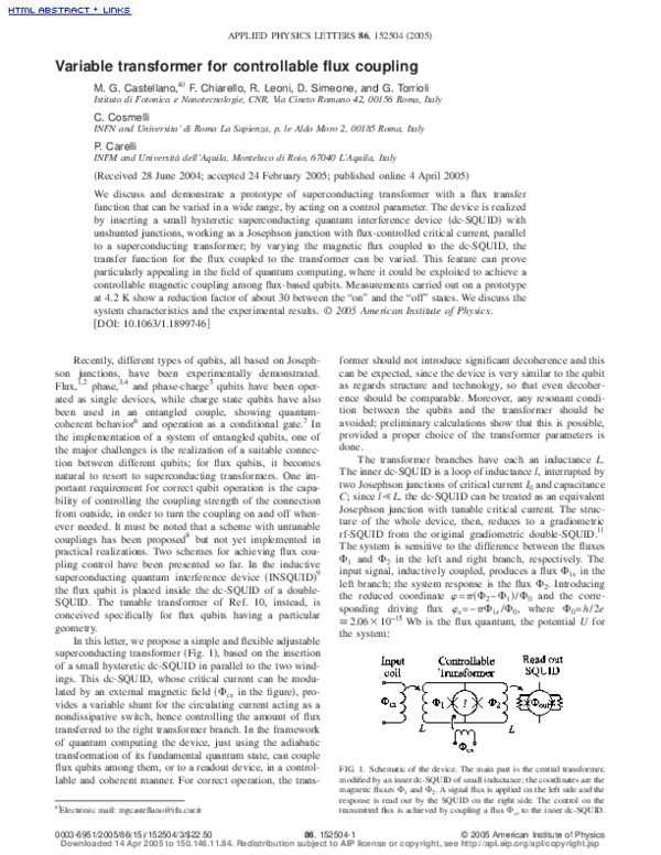 (PDF) Variable transformer for controllable flux coupling