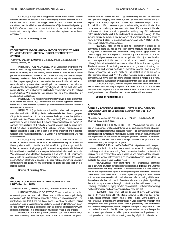 (PDF) COMPLEX POSTERIOR URETHRAL DISTRACTION DEFECTS -ABDOMINO PERINEAL ...